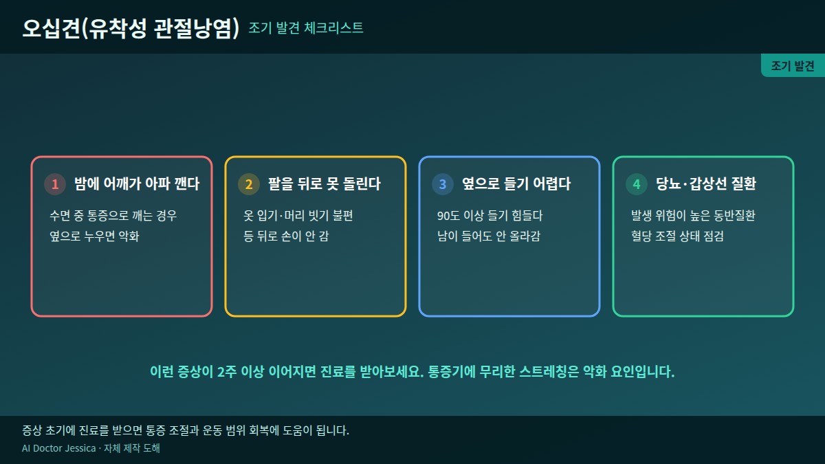 오십견 조기 발견 체크리스트