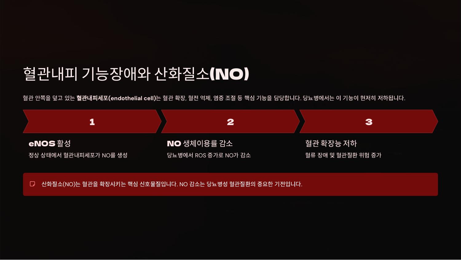 혈관내피 기능장애와 산화질소(NO)