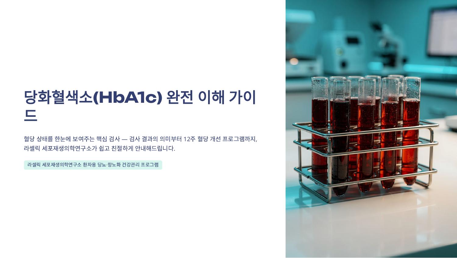 당화혈색소(HbA1c) 완전 이해 가이
